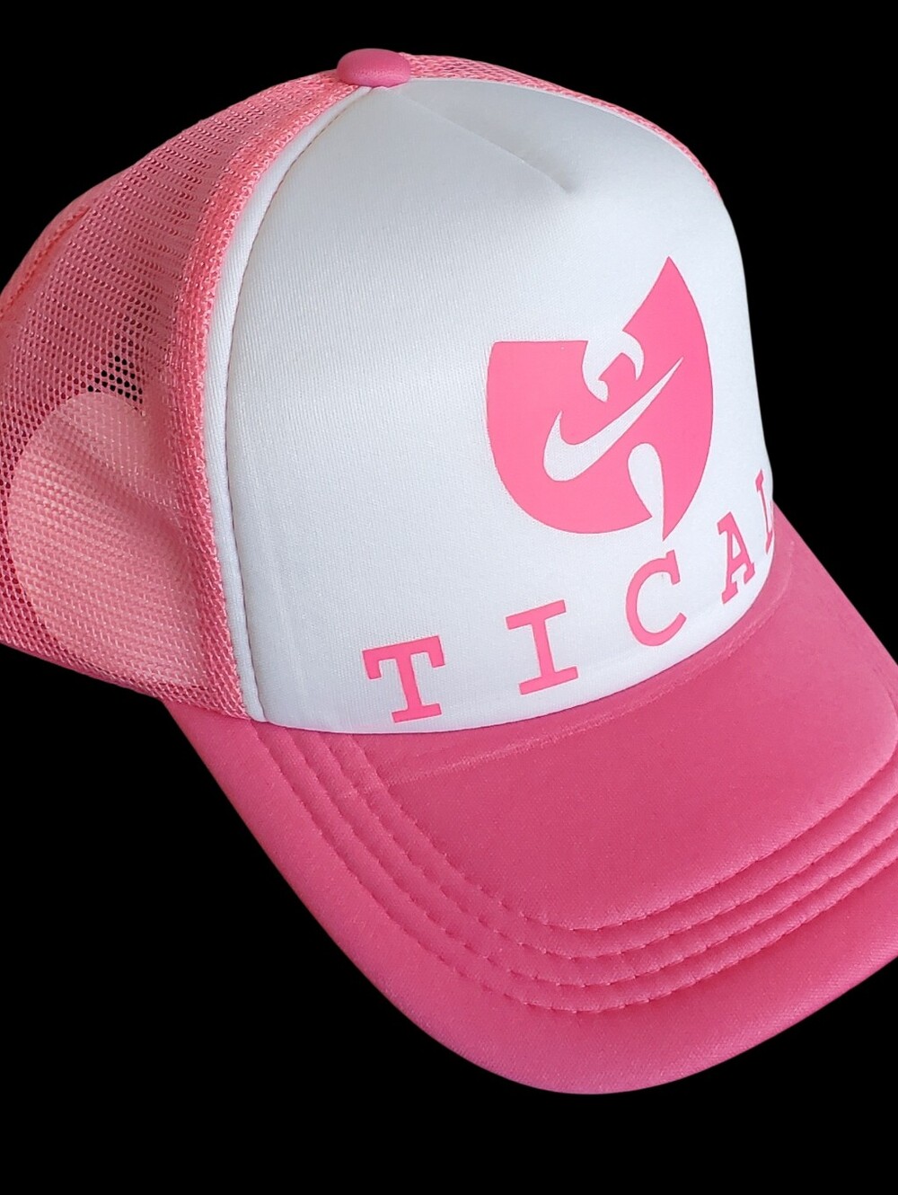 Method Man Nike Tical Wu-Tang Pink and White Trucker Hat !